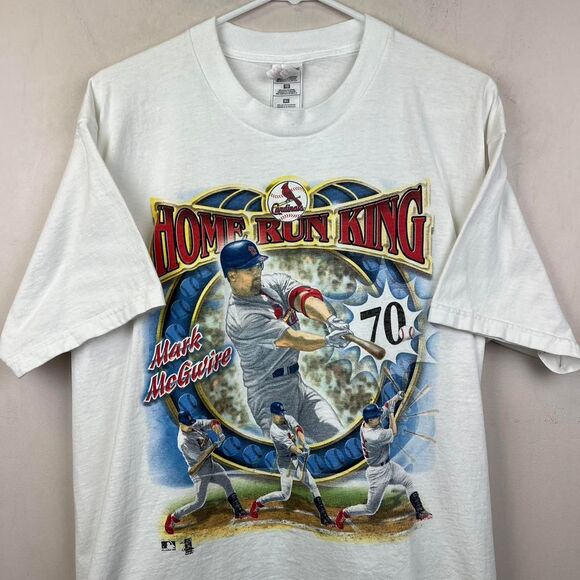 Vintage Mark McGwire Home Run King 1998 Greatest Hits Shirt Size XL - Picture 2 of 7